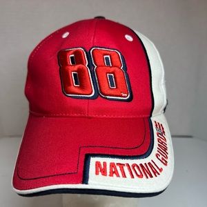 Vtg Nascar #88 Dale Jarrett Trucker Hat Cap National Guard NG Red White Racing